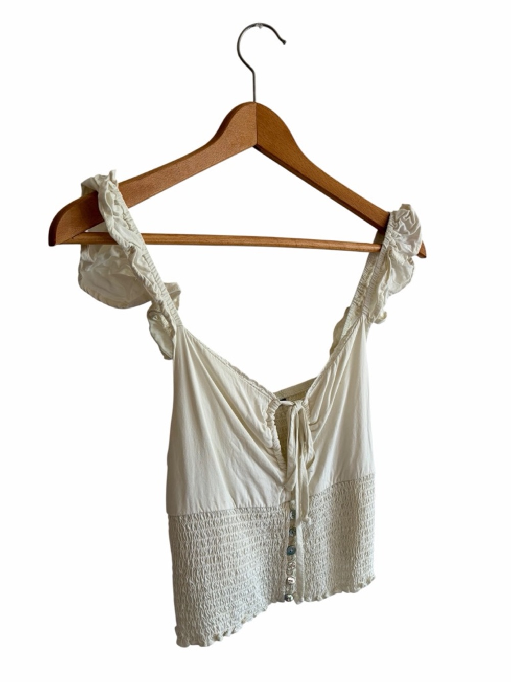 Boho Ruffle Strapped Crop Top Tank - Picture 3 of 5